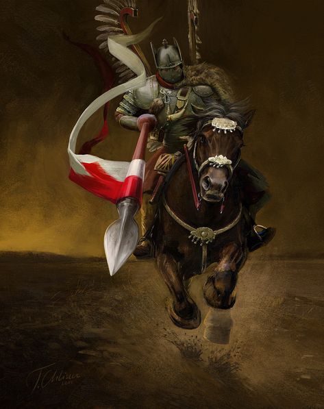 ArtStation - Husar, Tymoteusz Chliszcz Polish Hussars, Polish Tattoos, Buildings Artwork, Polish Winged Hussars, Historical Warriors, Hiasan Bilik Tidur, Warrior Tattoo, Warhammer Art, Knight Art