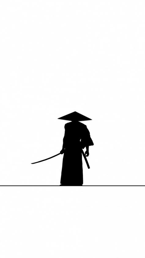 Samurai Art Sketch, Samurai Silhouette Tattoo, Samurai Pose Drawing, Samurai Tattoo Ideas, Samurai Drawings, Japanese Samurai Tattoo, Samurai Silhouette, Samurai Drawing, Guerriero Samurai