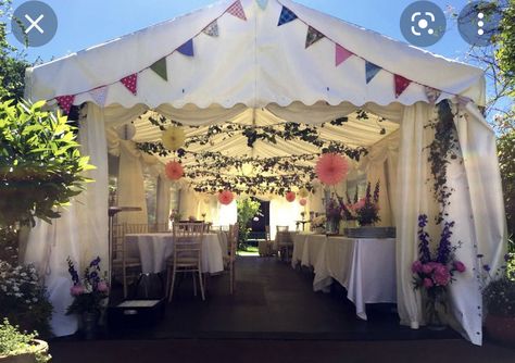 Party Marquee, Garden Party Ideas, Marquee Decoration, Gazebo Decorations, Garden Marquee, Backyard Birthday Parties, Backyard Birthday, 21st Party, Fifty Birthday