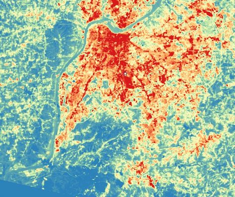 Hot and Getting Hotter: Heat Islands Cooking U.S. Cities | Climate Central Urban Heat Island, Urban Design Plan, Heat Map, Island Art, The Weather Channel, Rural Area, Environmental Issues, Green Roof, Us Map