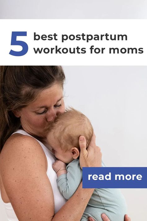 The five best postpartum workouts focus on core stability, strength training and low impact cardio to help new moms start exercising again. Whether you’re a couple months postpartum or several years post-baby; these five best postpartum workouts are safe and effective you can do at home. Mommy Baby Workout, Pregnancy Workout Routine, Postpartum Abs, New Mom Workout, After Baby Workout, Postpartum Workout Plan, Postpartum Workouts, Postpartum Workout, Post Baby Workout