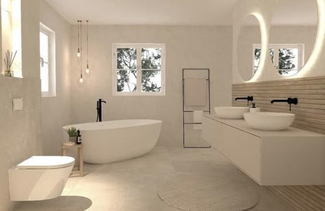 Bad Inspiration Modern, Bottega Caliza, Bad Beige, Design Bad, Bad Inspiration, Bathroom Redesign, Bathroom Design Inspiration, Bathroom Design Decor, Bathroom Inspiration Decor