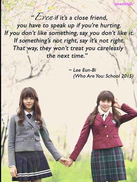 Dr. Romantic 1, School 2015 Kdrama, 2015 Quotes, Who Are You School 2015, Dr. Romantic, Quotes Drama Korea, Kim So Hyun, School 2015, W Two Worlds