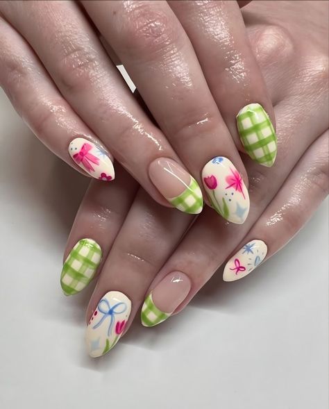 Spring Fling: Pastel Picnic with Cottagecore Nail Charm -  #Charm #Cottagecore #Fling #Nail #Pastel #Picnic #Spring Cottagecore Nails, Nail Appointment, Kawaii Nails, Easter Nails, Spring Nail, Minimalist Nails, Dream Nails, Nail Charms, Fire Nails