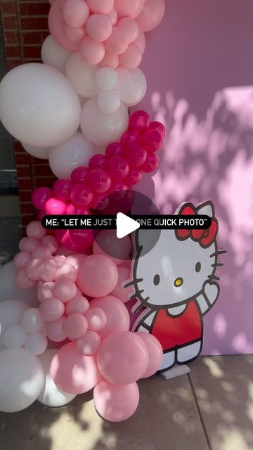 Party Rentals Event Decorations Balloons Backdrop on Instagram: "Hello Kitty Quinceañera ME: “LET ME JUST TAKE ONE QUICK PHOTO” #hellokitty #luxuryballoons #quinceañera #balloons" Hello Kitty Backdrop, Ballon Ideas, Balloons Backdrop, Decorations Balloons, Round Balloons, Event Decorations, Balloon Backdrop, Colourful Balloons, Party Rentals