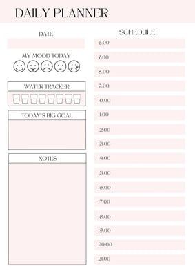 Mood Tracker Planner Template | Yearly Tracker | Yearly Log | Bullet Journal Template - Templates by Canva Digital Daily Planner, Daily Schedule Planner, Study Planner Printable, Penanda Buku, To Do List Printable, Unique Planner, Desain Quilling, Daily Mood, Daily Planner Pages