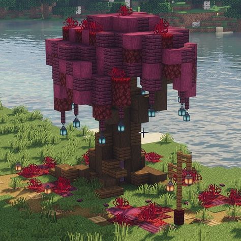 Minecraft Tree, Bangunan Minecraft, Minecraft House Tutorials, Minecraft Castle, Minecraft Medieval, Minecraft Room, Cute Minecraft Houses, Minecraft Furniture, Minecraft City