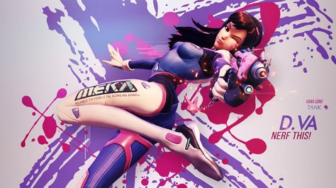 DVa Wallpaper - Overwatch by Gramcyyy Dva Wallpaper, D.va Wallpaper, D.va Art, Overwatch Wallpapers, D.va Overwatch, Heroes Of The Storm, Overwatch Fan Art, Overwatch 2, Gaming Wallpapers