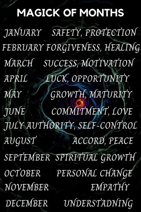 Months Spiritual Meaning, Months Of The Year Witchcraft, Times Of Day For Spells, Months Of The Year Correspondences, First Day Of The Month Witchcraft, First Day Of The Month Spells, Magick Book Witchcraft, End Of Month Witchcraft, Match Stick Hex Test