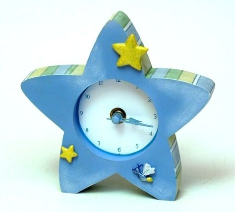 Roman Tender Embrace Blue Star Clock is a adorable piece designed by Gina Freehill. This fits right into any little boy's room. Makes a great baby shower gift! Measures 5.5"H x 5.5"W x 1.25"D. Requires one AA battery and made of stone resin. Comes in a softly colored box. Tender Embrace, Clock For Kids, Cute Room Decor, Baby Boy Rooms, Dream Decor, Dream House Decor, Blue Star, Boy's Room