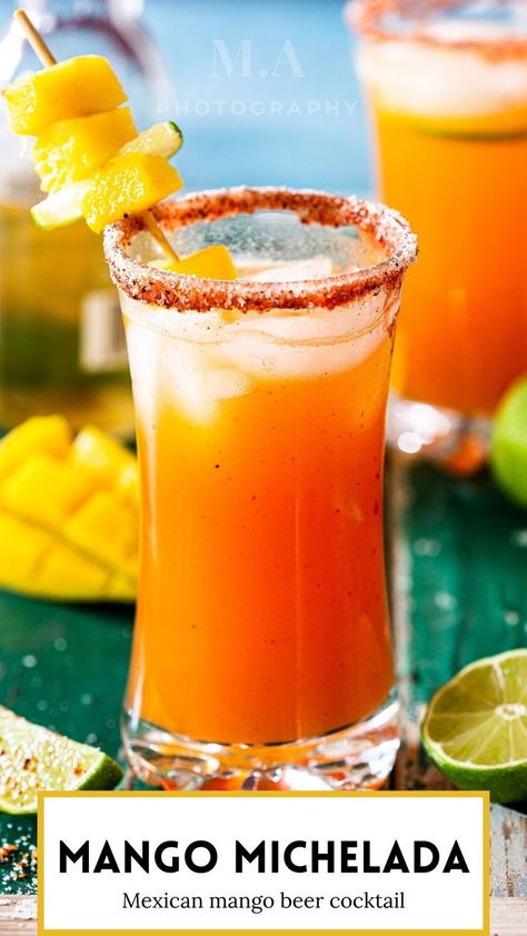 Michelada Mix Recipe, Chelada Recipe, Mangonada Recipe, Mexican Mango, Mexican Drink Recipes, Michelada Mix, Spring Drinks, Michelada Recipe, Summer Drink Cocktails