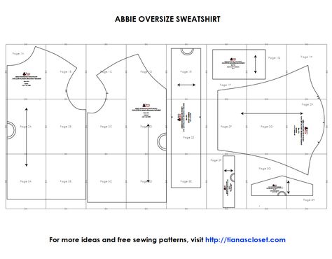 Abbie oversize sweatshirt – Free PDF sewing pattern – Tiana's Closet Sweatshirt Pattern Sewing Free, Oversized Hoodie Sewing Pattern Free, Oversized Hoodie Pattern Sewing, Oversized Sweatshirt Pattern, Free Sweatshirt Pattern, Free Sweatshirt Sewing Pattern, Sweatshirt Sewing Pattern Free, Sweater Sewing Pattern Free, Oversized Tshirt Pattern