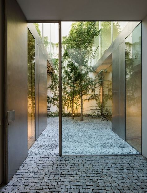 esconder cancel en piso Internal Courtyard, Have Inspiration, Patio Interior, Courtyard House, Interior Garden, Courtyard Garden, 인테리어 디자인, Interior Architecture Design, Landscape Architecture