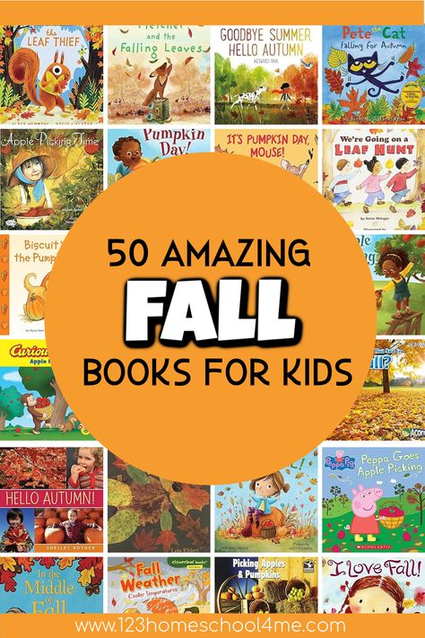 If you are look for some fun-to read books about fall filled with lovely illustrations about apples, leaves, pumpkins, animals getting ready to hibernate, and more - you will love these Autumn books for children! We've compiled the best fall books for kids from toddlers and preschoolers to kindergartners and lower elementary age students! Fall Books Preschool, Fall Books For Kids, Autumn Books, 123 Homeschool 4 Me, Fall Books, Elementary Books, Lovely Illustrations, Fall Math, Kindergarten Books