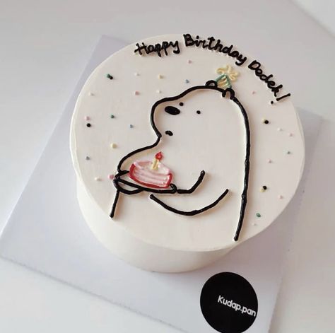 Happy Birthday Bento Cake, Cake Designs Funny, Bento Cake Aesthetic, Cake Designs For Boy, Cake Cafe, Korean Cake, Mini Tortillas, Simple Cake Designs, Funny Birthday Cakes