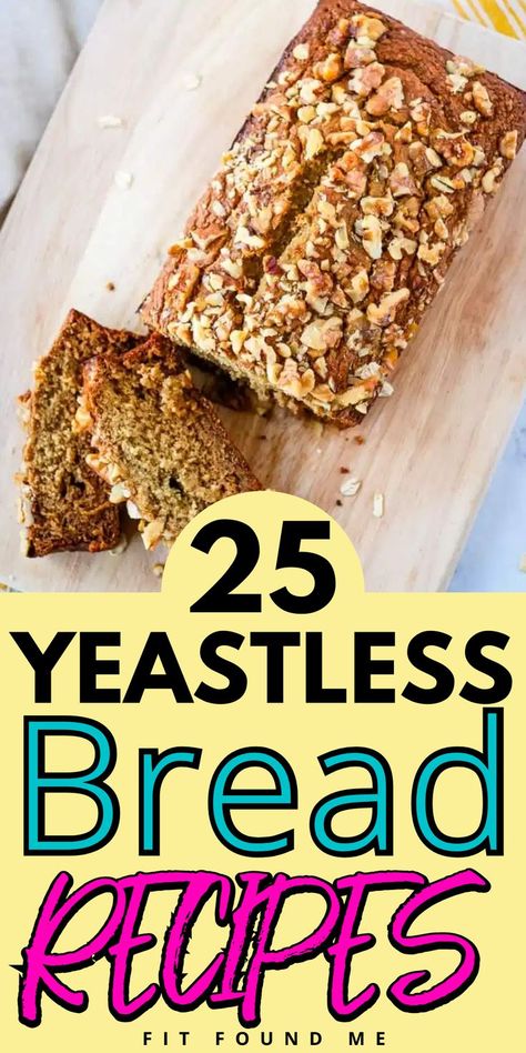 Bread Recipes Without Yeast, No Yeast Bread Recipes, Easy Healthy Bread Recipe, Easiest Bread Recipe No Yeast, Bread In A Bag Recipe, Yeastless Bread, Homemade Bread Without Yeast, Best Bread Recipes, How To Bake Bread