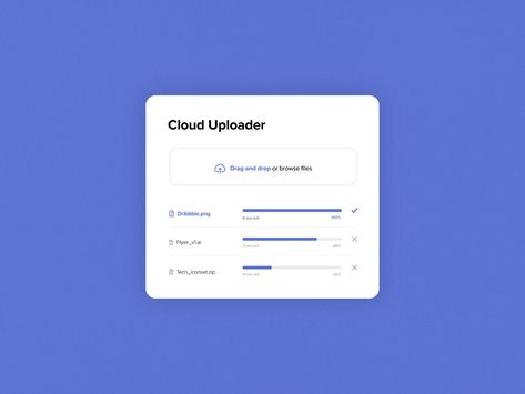 #DailyUI 31 | File Upload Window by Niklas Luther on Dribbble Ux Design Principles, Upload File, Daily Ui, Business Systems, Drop Design, Web App Design, Saint Charles, Drops Design, Show And Tell