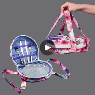 Picnic Bag Diy, Lunch Bag Tutorials, Sac Lunch, Picnic Bag, Bags Tutorial, Diy Couture, Craft Sale, Sewing Tips, Diy Bag