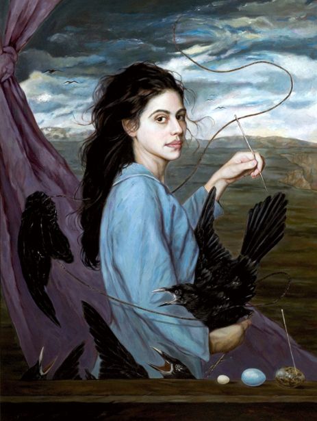 Gail Potocki | Reparation Gail Potocki, Bird Eating, Bird Painting, Visionary Art, Old Master, Female Artists, Black Bird, Painting Inspiration, Contemporary Artists