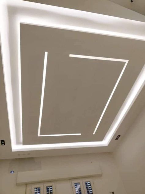 Simple Pop Design Ceiling, Simple Pop Design, Simple False Ceiling Design, Gypsum Ceiling Design, Bedroom Pop Design, Simple Ceiling Design, Down Ceiling Design, False Ceiling Bedroom, New Ceiling Design