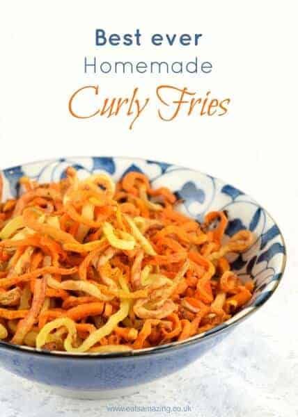 Homemade Curly Fries, Curly Fries Recipe, Wasabi Recipes, Spiralized Sweet Potato, Curly Fries, Spiralizer Recipes, Fries Recipe, Carrot Recipes, Recipes From Heaven