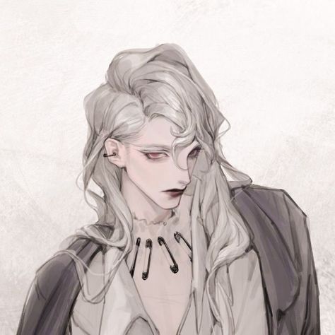 •°•✿ Click to see more fun icons! ✿•°• Sad Upset Unhappy Angry Glaring Long White Hair Red Eyes Goth Emo Edgy Aesthetic Dark Stylish Piercings Digital Art Fantasy White Hair, White Hair Anime Woman, Boy Icon Pfp, White Hair Red Eyes, Boy Icon, Long White Hair, Vampire Boy, Hot Anime, 캐릭터 드로잉