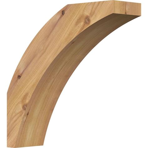 Ekena Millwork Thorton Smooth 3-1/2-in x 12-in x 12-in Western Red Cedar Wood Brace in the Braces department at Lowes.com Corbels Exterior, Porch Beams, Front Porch Posts, Porch Brackets, Cedar Posts, Wood Mill, Wooden Corbels, Red Cedar Wood, Wood Corbels