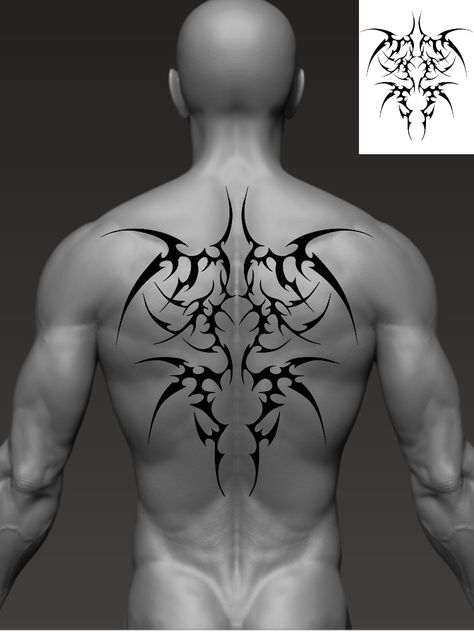 Back Tattoo Neotribal, Neotribal Tattoo Design Chest, Cybergilism Tattoo Back, Neo Tribalism Tattoo Back, Neotribal Tattoo Design Back, Back Tattoo Cybersigilism, Neotribal Back Tattoo, Back Tattoos For Guys Full, Cybersigilism Tattoo Men