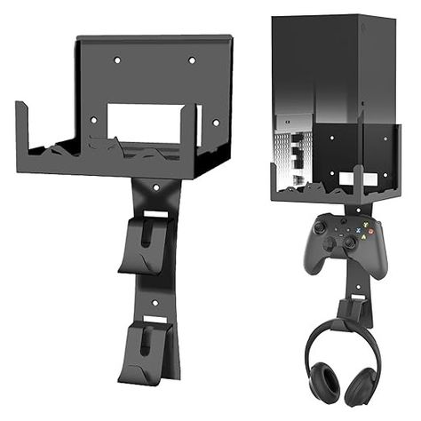 Amazon.com: BracNova Wall Mount Kit for Xbox Series X-Steel Wall Mount Shelf Stand with Detachable Controller Holder and Headphone Hook-Safely Store Your Xbox X Console Near or Behind Your TV : Video Games Wall Mount Shelf, Controller Holder, Altered Carbon, Shelf Stand, Austin Powers, Anthony Mackie, Pandora Avatar, Armored Core, Age Of Empires