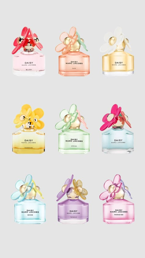 #perfume #beautyproduct #perfumeinspo #marcjacobs Daisy Perfume Marc Jacobs, Beautiful Perfume Bottle Design, Mark Jacobs Perfume, Marc Jacobs Daisy Perfume, Passion Fruit Sorbet, Spring Perfume, Marc Jacobs Perfume, Daisy Perfume, Seductive Perfume