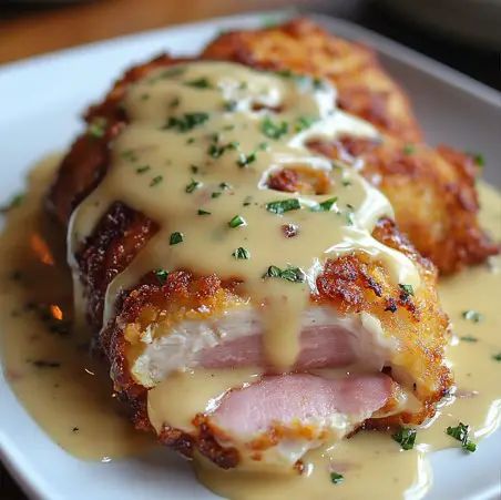 Creamy Chicken Cordon Bleu – Naomi's Recipes Easy Amazing Dinner Recipes, Crispy Creamy Chicken Cordon Bleu, Make Ahead Chicken Cordon Bleu, Airfryer Chicken Cordon Bleu, Chicken Cordon Blue Roll Up, Chicken Cordon Bleu Recipes Baked, Paleo Chicken Cordon Bleu, Creamy Chicken Gloria, Open Faced Chicken Cordon Bleu