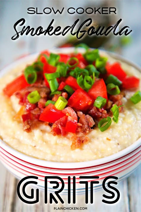 City Grits, Smoked Gouda Grits Recipe, Gouda Grits Recipe, Crockpot Grits, Smoked Gouda Grits, Gouda Grits, Egg Restaurant, Stone Ground Grits, Recipe Copycat