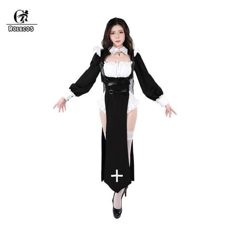 New product: Elegant Nun Cosplay Costume for Halloween Url: https://priczone.com/product/elegant-nun-cosplay-costume-for-halloween/ Women Fancy Dress, Nun Cosplay, Nun Costume, Costume Women, Cosplay Dress, Dress Set, Costumes For Women, Cosplay Costume, Fancy Dress