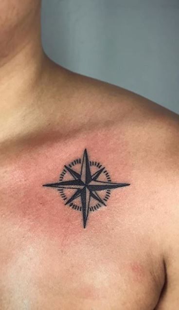 Star Tattoos On Chest, Tattoo On Back Of Arm, Naval Tattoos, Nautical Star Tattoo, Nautical Star Tattoos, Tattoo On Chest, Tattoo On Back, Nautical Star, Star Tattoo