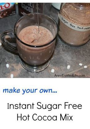 Sugar Free Hot Cocoa Mix Recipe, Low Sugar Hot Chocolate, Sugar Free Hot Cocoa, Cocoa Mix Recipe, Sugar Free Hot Chocolate, Hot Cocoa Mix Recipe, Cocoa Powder Recipes, Hot Chocolate Mix Recipe, Healthy Hot Chocolate