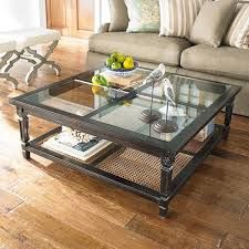 Large Square Glass Coffee Table - Ideas on Foter Decorating Kitchen Table, Large Ottoman Living Room, Distressed Kitchen Table, Side Tables Marble, Mixing Woods, Table Terrarium, Espresso Coffee Table, Ottoman Living Room, Square Glass Coffee Table