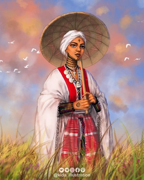 Ethiopian Paintings Art, Habesha Painting, Ethiopian Art Traditional, Tigray Art, Ethiopian Culture Aesthetic, Ethiopian Drawing, Habesha Art, Ethiopian Painting, Ethiopian Aesthetic