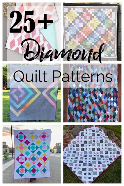 Over 25 diamond quilt patterns to make. A selection of free patterns as well as patterns you can purchase. Fancy That Quilt Pattern, 45 Degree Diamond Quilt Pattern, Diamond Quilt Pattern Free, King Size Quilt Patterns Free, Diamond Quilt Patterns, Quilting Basics, Diamond Quilt Pattern, Diamond Quilts, House Quilt Patterns