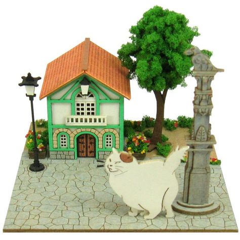 MINIATUART / MINI PAPER CRAFT KIT ❤️ #TheCatReturns #NekoNoOngaeshi #StudioGhibli The Cat Returns, Mini Cat, Japanese Market, Animation Movie, Ghibli Movies, Up Book, Japanese Crafts, My Neighbor Totoro, Colored Pens