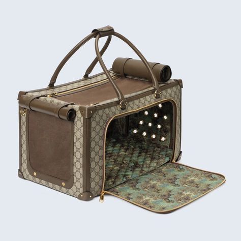 Shop the Pet carrier with Web in beige at GUCCI.COM. Enjoy Free Shipping and Complimentary Gift Wrapping. Gucci Pet, Luxury Pet Carrier, Pet Design, Dog Carrier Bag, Large Suitcase, Pet Bag, Chain Strap Bag, Oversized Tote Bag, Luxury Pet