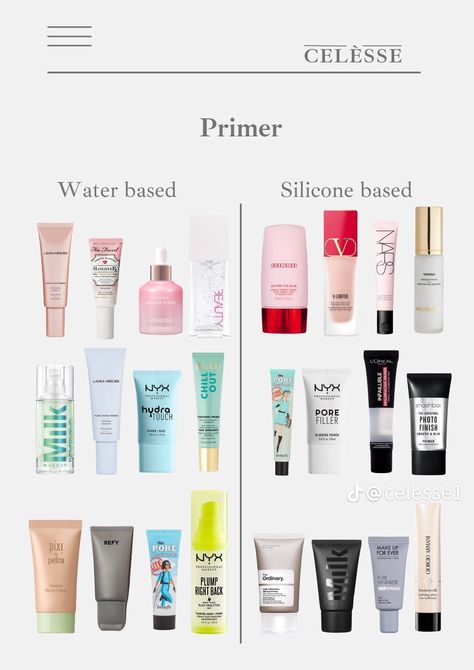 Silicone Primer, Water Based Foundation, Water Based Primer, Clean Girl Makeup, How To Makeup, Silicone Makeup, Make Up Tutorial, Skin Foundation, Milk Makeup