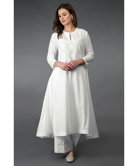 Product Zoom Kalidaar Kurta, Designer Dress For Men, Jamun Recipe, White Anarkali, Stylish Kurtis Design, Kurta Patterns, Dress Book, White Kurta, Cotton Kurti Designs