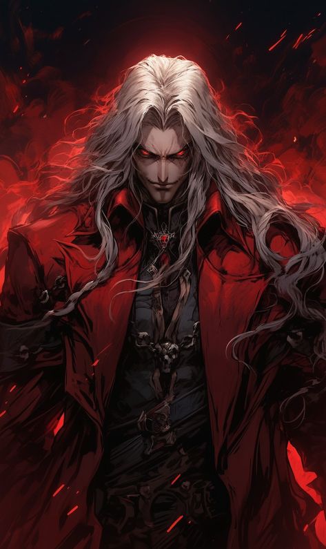 Ai art Vampire King Art, Vampire Reference, Devil King, Dnd Things, Alucard Castlevania, Red Mask, Anime Vs Cartoon, Emo Art, King Art