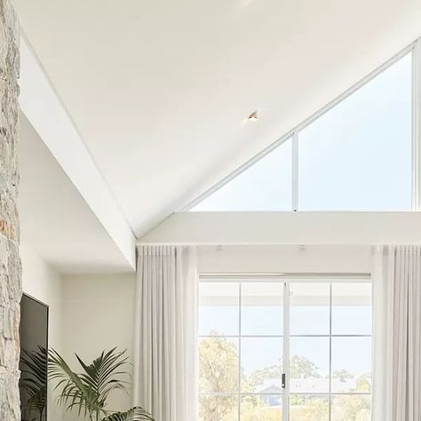 Oswald Homes on Instagram: "Tall windows and raked ceilings bathe this open living space in an abundance of natural light.  Proud members of @jwhgroup  #oswaldhomes #originalluxury #jwhgroup" Raked Ceiling Lighting, Ceiling Window, Raked Ceiling, Open Living Space, Tall Windows, Open Living, Open Space Living, Natural Light, Living Spaces