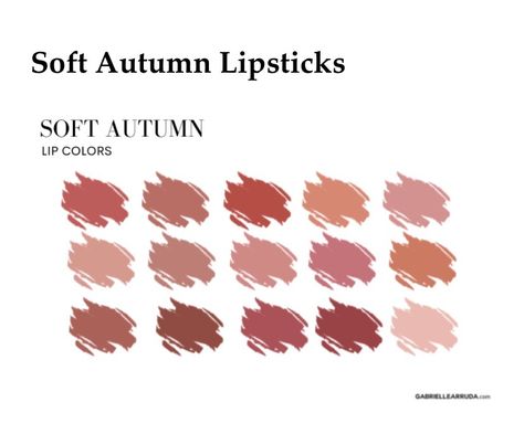 Colors For Soft Autumn, Makeup Soft Autumn, Color Palette Autumn, Soft Autumn Makeup, Palette Autumn, Soft Autumn Deep, Lip Color Palette, Soft Autumn Palette, Autumn Skin