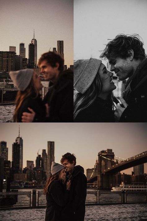 Chronicle tales of affection through scenic photos enveloped in urban charm adjusted by ever-changing atmospheres and natural transformations. #topposesphotoshoot #newyorkposes #newyokphotoideasbrooklynbridge #newyorkphotoideasautumn #savethedatephotoideasnewyork #ad Engagement New York, Nyc Winter Couple Photos, Nyc Love Couple, Ny Couple Pictures, Nyc Couple Aesthetic Winter, Brooklyn Couple Photoshoot, New York Photo Ideas Couple, Couple Photoshoot Ideas City, New York City Couples Photoshoot