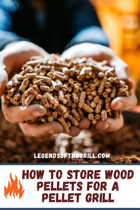 A handful of wood pellets for smoking Wood Pellet Storage, Harman Pellet Stove, Best Storage Containers, Bbq Hacks, Smoker Cooking, Electric Smoker, Wood Pellet, Wood Pellets, Pellet Stove