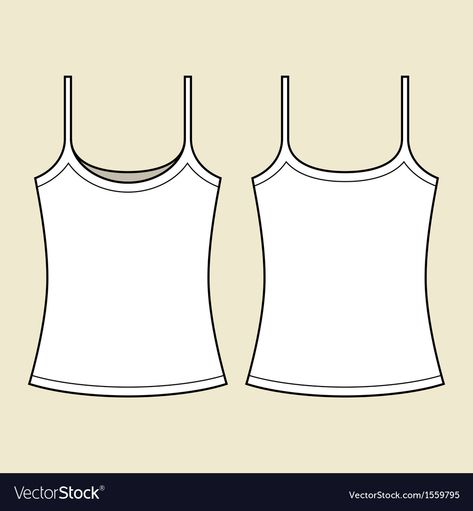 Tank Top Template, Spagetti Tops, Top Template, Vector Clothes, Pattern Design Drawing, Nissan Xtrail, Clothing Templates, Fashion Designer Studio, Fashion Design Template