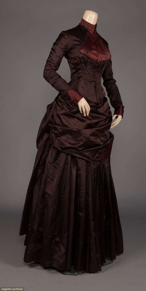 1880s Dress, 1879 Fashion, Historical Garments, Augusta Auctions, 1870s Fashion, 1880s Fashion, Fantasy Outfits, Bustle Dress, 19th Century Fashion