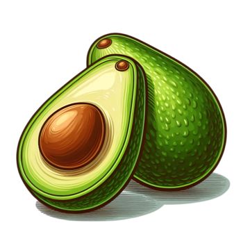 Avocado Drawing, Avocado Picture, Tropical Avocado, Avocado Clipart, Cut Avocado, Avocado Illustration, Mexican Avocado, Cartoon Avocado, Avocado Cartoon